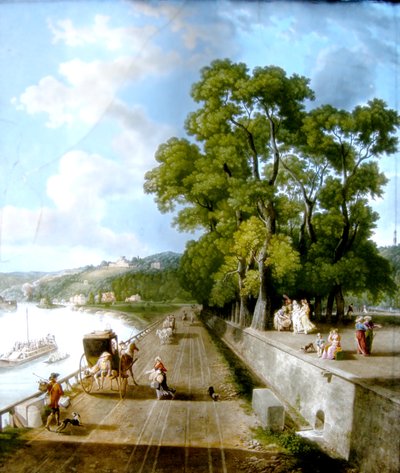 The Park at Saint-Cloud by the Seine by Jean Louis De Marne
